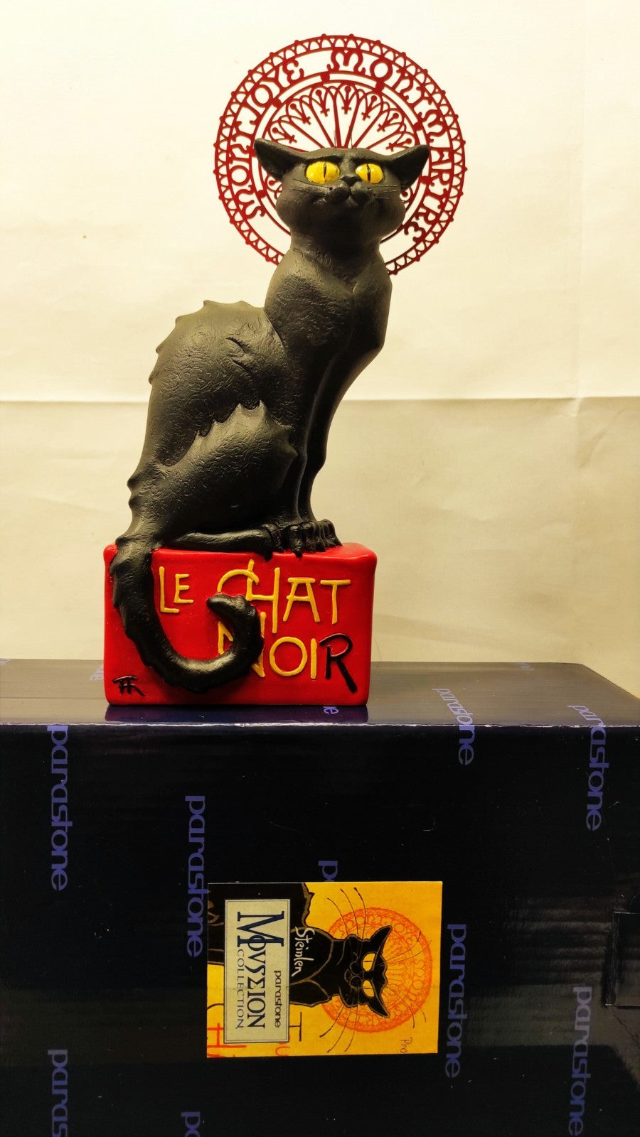 LE CHAT NOIR DE STEINLEN 21cm/MONTMARTRE/PARIS/