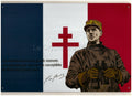 PLAQUE METAL CHARLES DE GAULLE/ FRANCE LIBRE