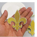 LOT 2 PATCHS FLEUR DE LYS dorés