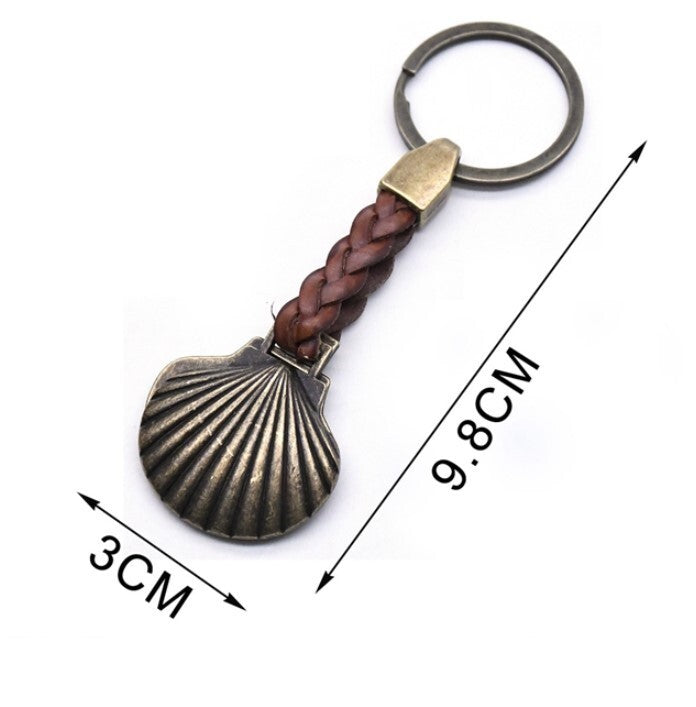PORTE CLEF COQUILLE CROIX SAINT JACQUES DE COMPOSTELLE BRZ