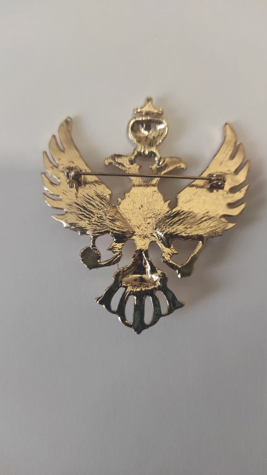 BROCHE AIGLE SOLAIRE BICEPHALE