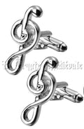 BOUTONS DE MANCHETTESMUSIQUE/CLEF DE SOL/CONCERT