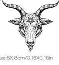LOT 3 PATCHS TETE DE BAPHOMET 8X8CM
