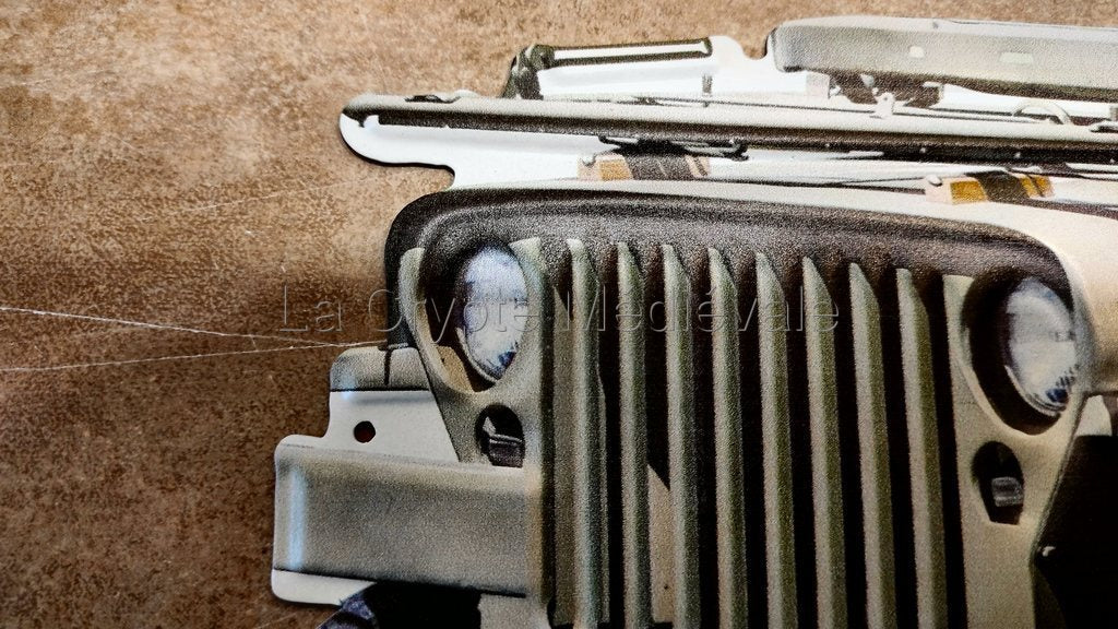 PLAQUE METAL JEEP WILLYS  G.M.