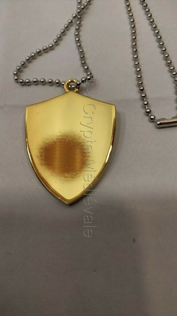 PENDENTIF ECU TEMPLIER DEVISE SIGILUM X PISTI