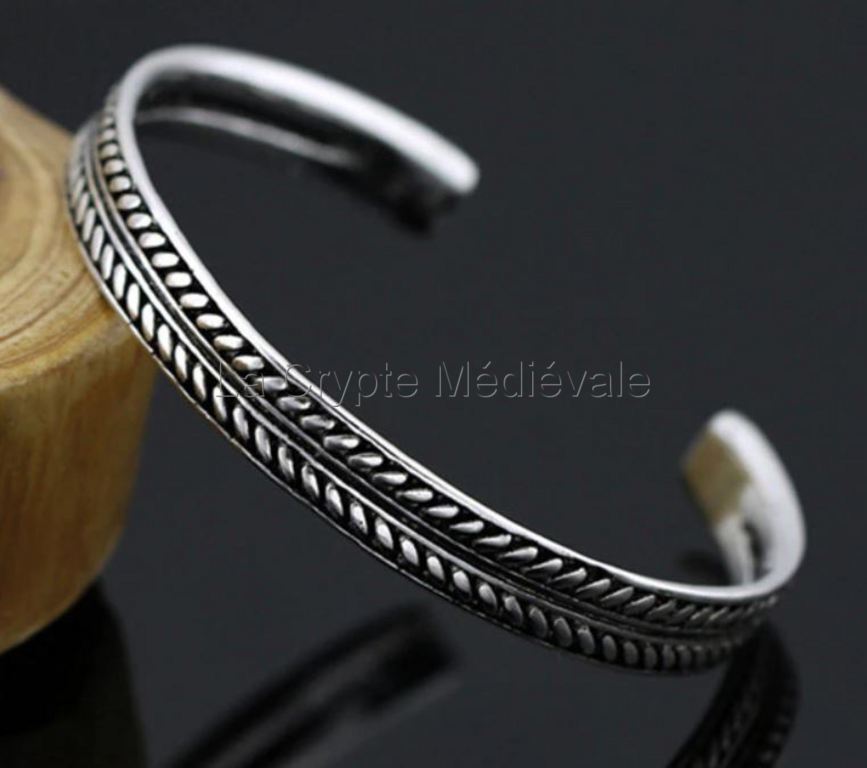 BRACELET JONC DE VIE plaqué argent