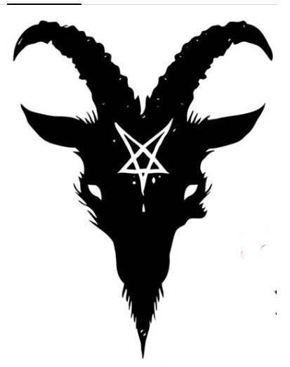 GRAND PATCH BLACK BAPHOMET 24X18,6cm