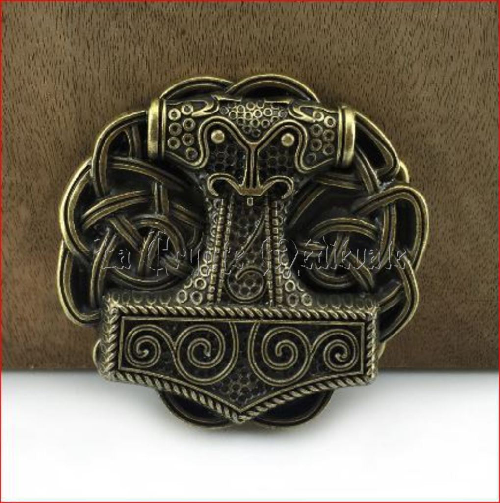 BOUCLE DE CEINTURE RUNIQUE VIKING MARTEAU DE THOR BRZ