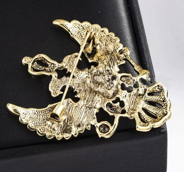 BROCHE AIGLE SOLAIRE BICEPHALE GM 2