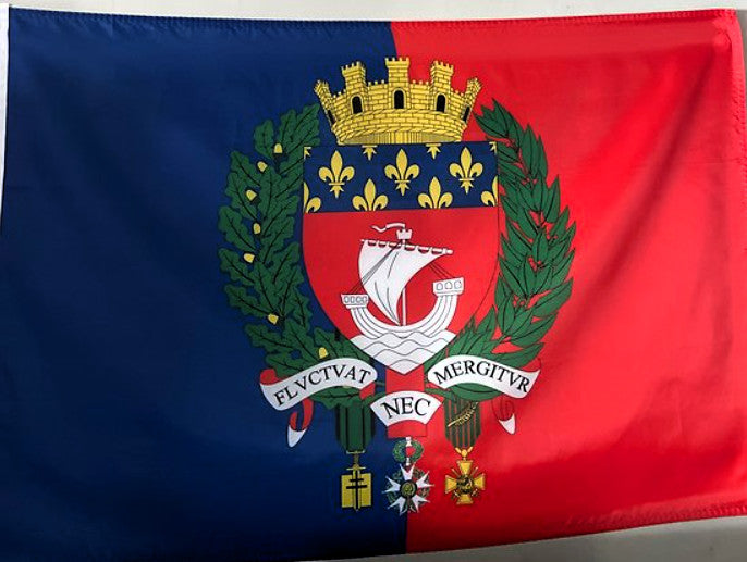 Drapeau de PARIS/FLUCTUAT NEC MERGITUR/90X60 CM