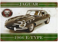 PLAQUE PUBLICITAIRE METAL JAGUAR TYPE E 1966