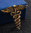 BROCHE CADUCEE/MEDECINE/DIEU HERMES 1