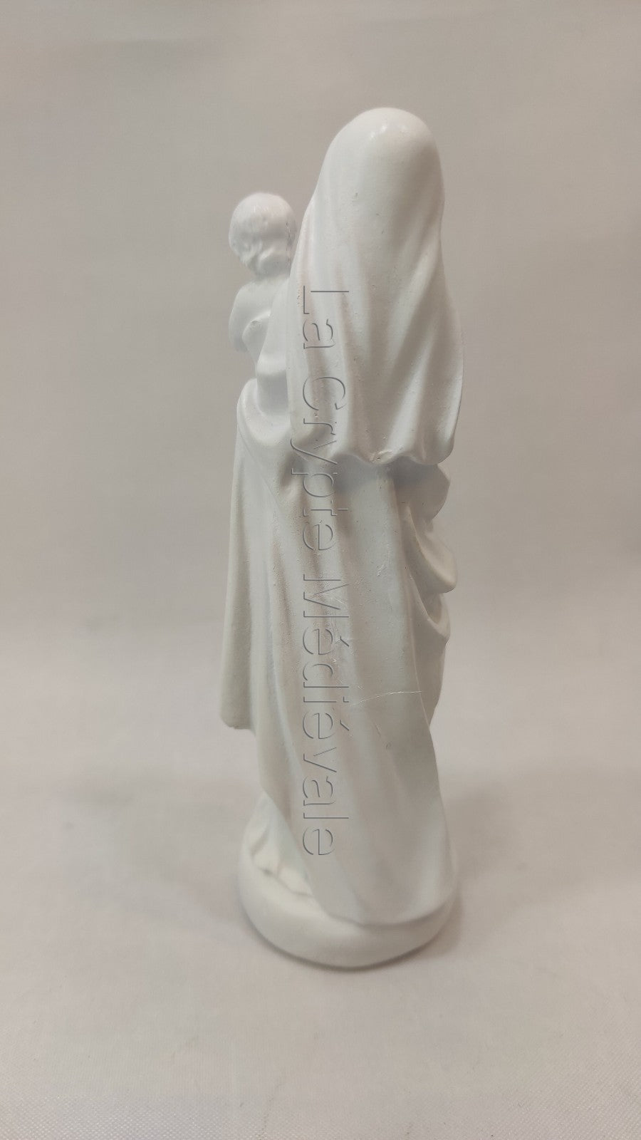 STATUETTE VIERGE A L'ENFANT BLANCHE 15cm