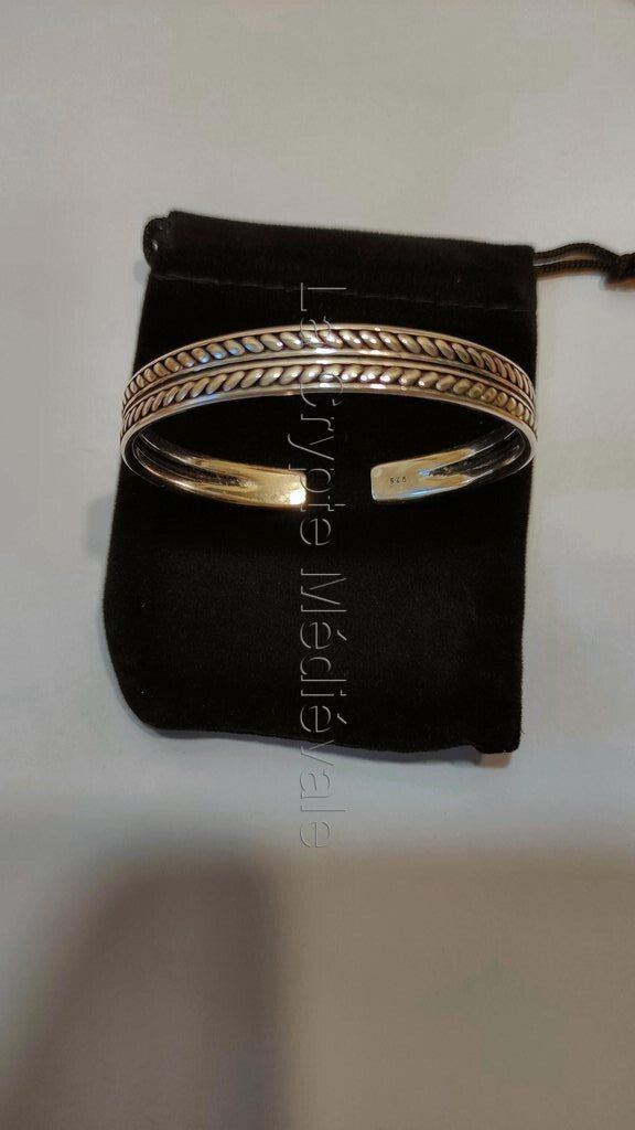 BRACELET JONC DE VIE plaqué argent