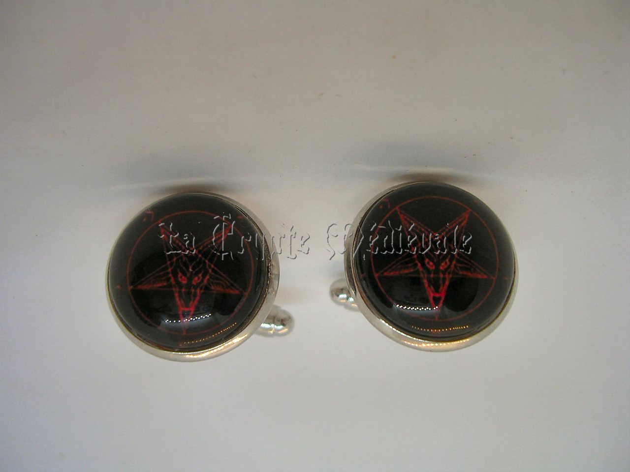 Boutons de manchettes Baphomet/PENTACLE WICCAN