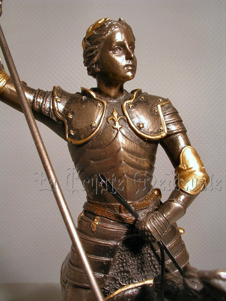 JEANNE D'ARC A CHEVAL/ARMOIERIES/FLEUR DE LYS