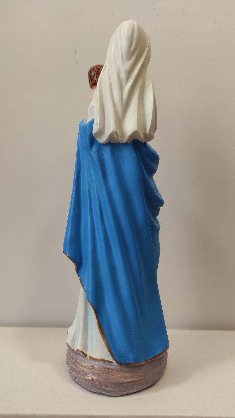 STATUETTE VIERGE A L'ENFANT 20cm
