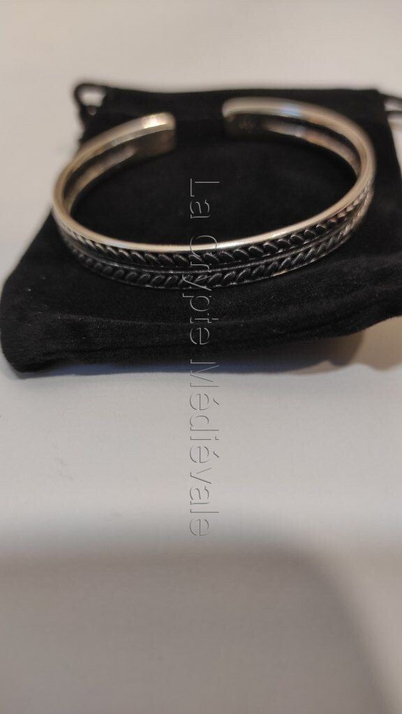 BRACELET JONC DE VIE plaqué argent