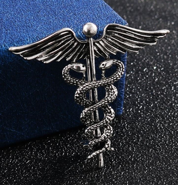 BROCHE CADUCEE/MEDECINE/DIEU HERMES 2