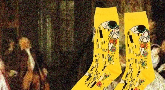 PAIRE DE CHAUSSETTES LE BAISER DE GUSTAV KLIMT