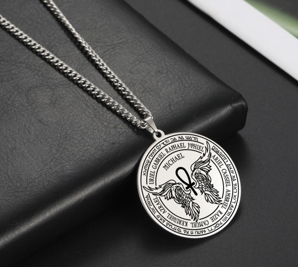 PENDENTIF ARCHANGE SAINT MICHEL ET DES 7 ARCHANGES