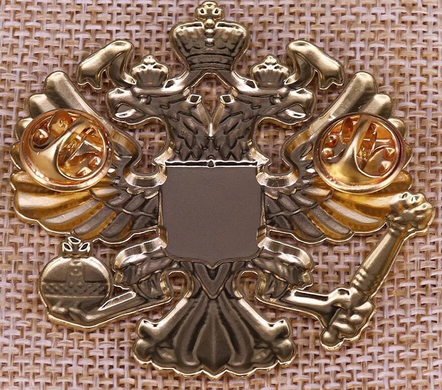 BROCHE AIGLE SOLAIRE BICEPHALE/SAINT-GEORGES