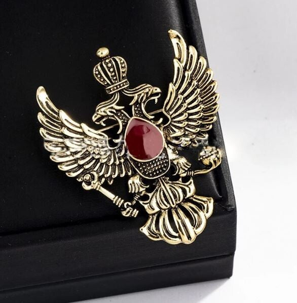 BROCHE AIGLE SOLAIRE BICEPHALE GM 2