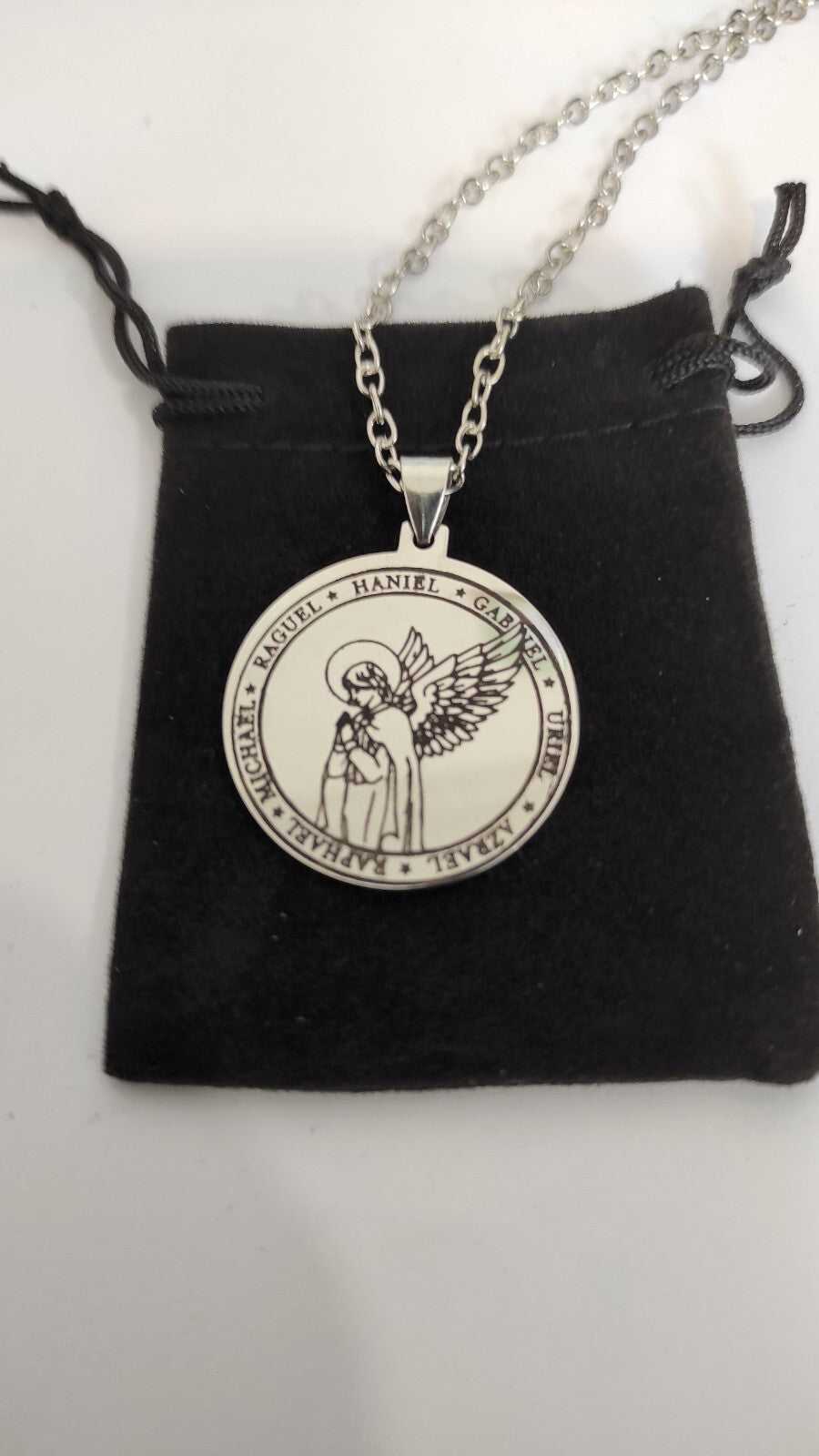 PENDENTIF ARCHANGE HANIEL METAL/TALISMAN