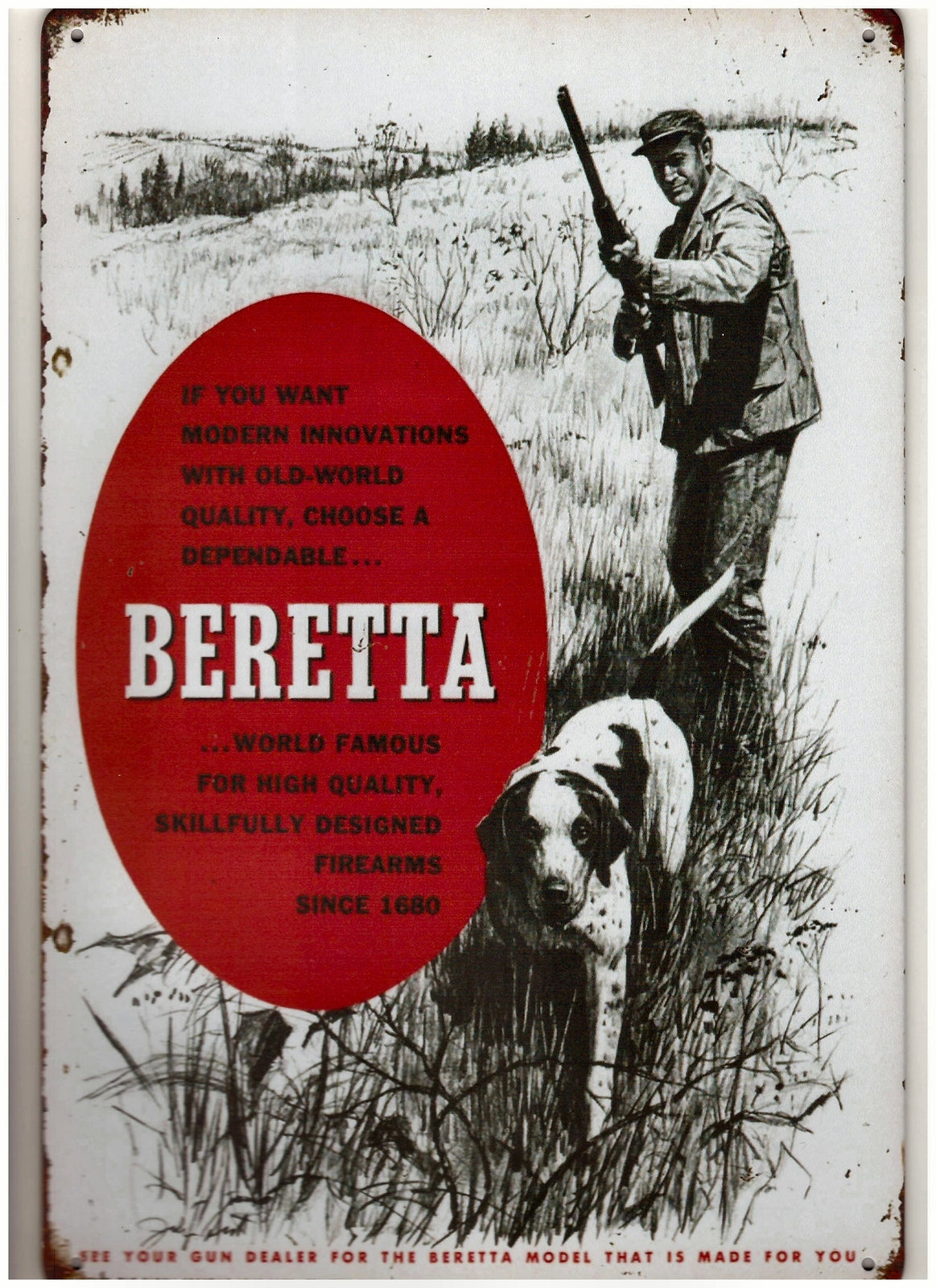 PLAQUE METAL BERRETA SINCE 1680