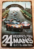 PLAQUE PUBLICITAIRE METAL 24 HEURES DU MANS 1966