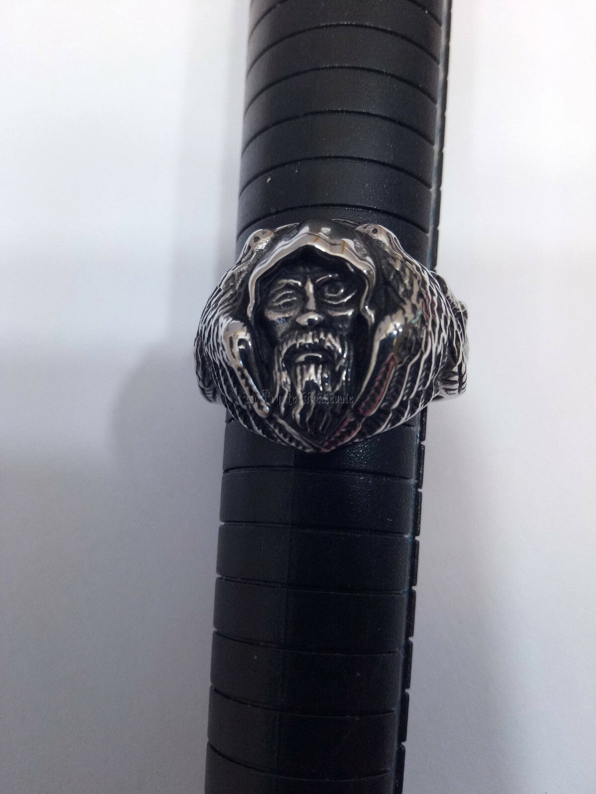 BAGUE CHEVALIERE ODIN/VIKINGS/MYTHES NORDIQUES taille12