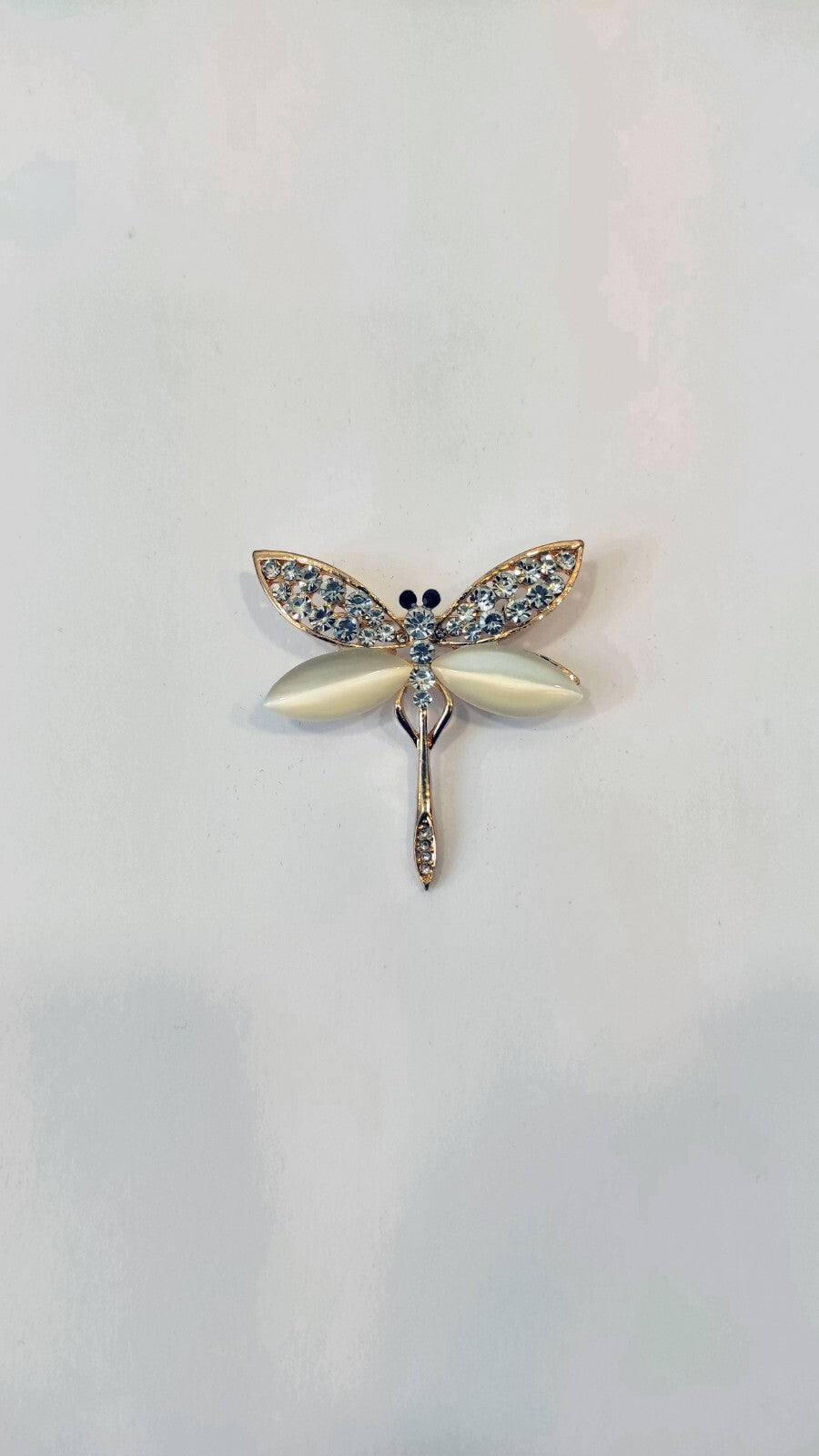 BROCHE LIBELLULE PIERRES ZIRCONIA