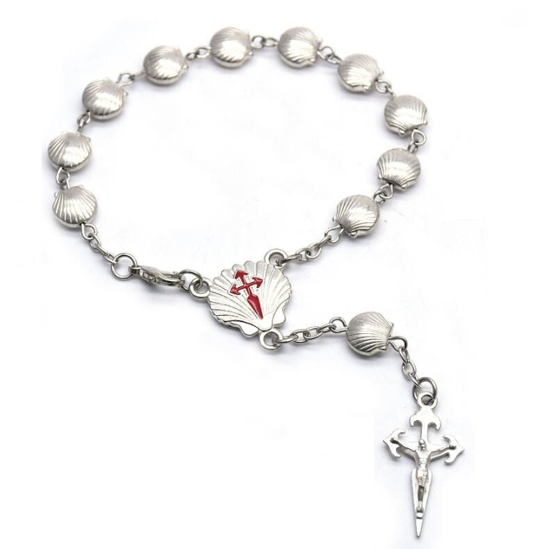 BRACELET COQUILLE CROIX SAINT JACQUES DE COMPOSTELLE