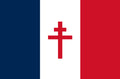 Drapeau CROIX DE LORRAINE/FRANCE LIBRE 150 X 90cm