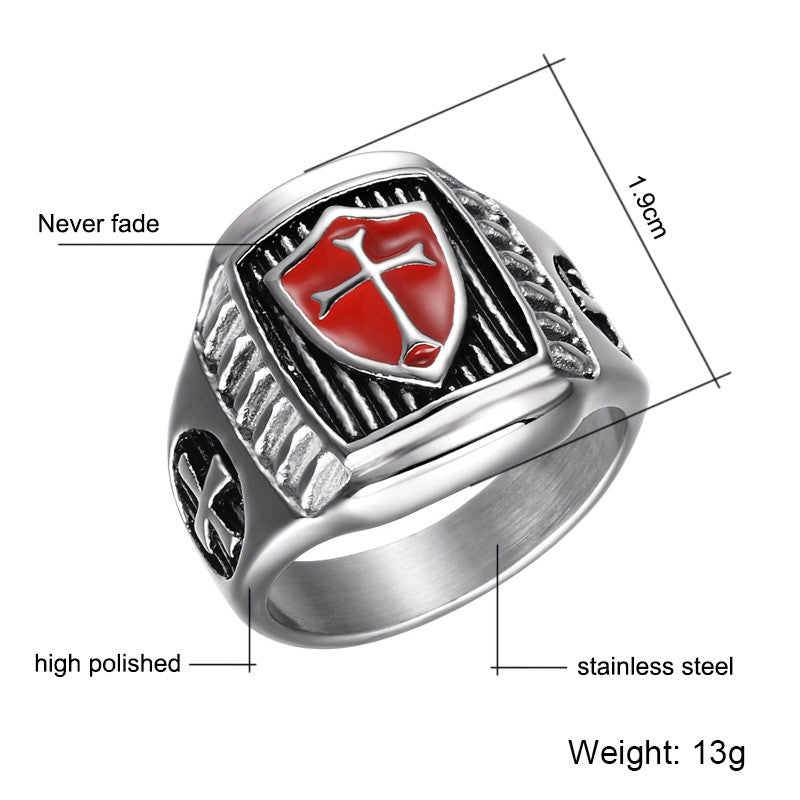Chevalière Bouclier Templier/Knights Templars