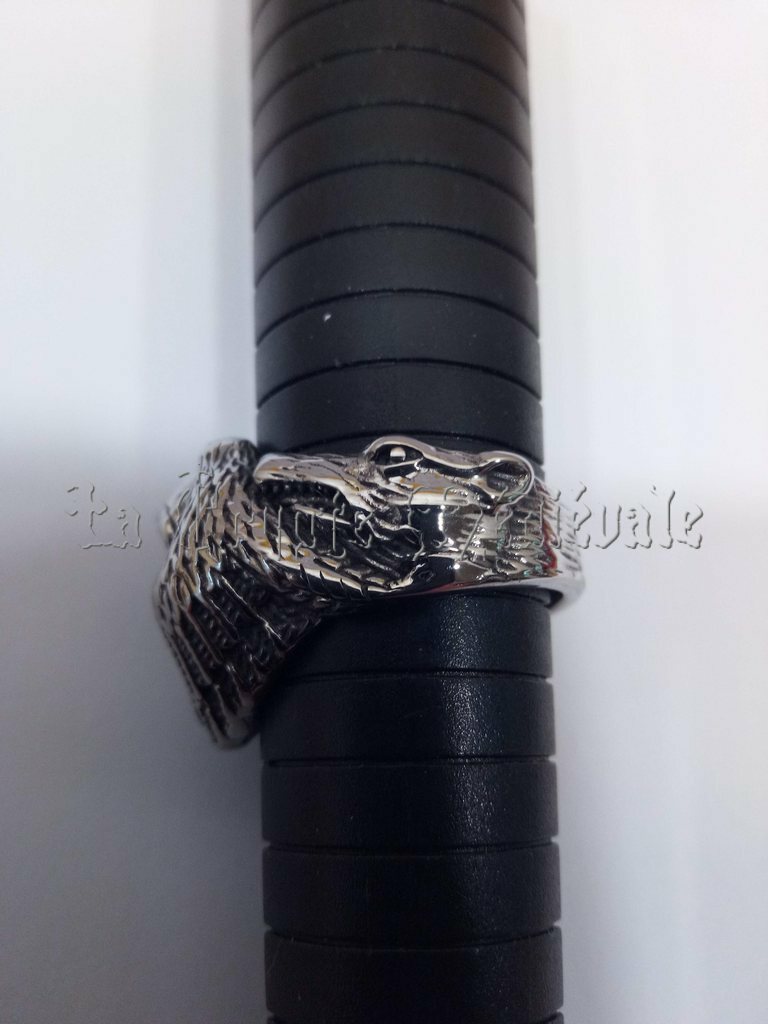 BAGUE CHEVALIERE ODIN/VIKINGS/MYTHES NORDIQUES taille12