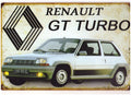 PLAQUE PUBLICITAIRE RENAULT 5 GT TURBO