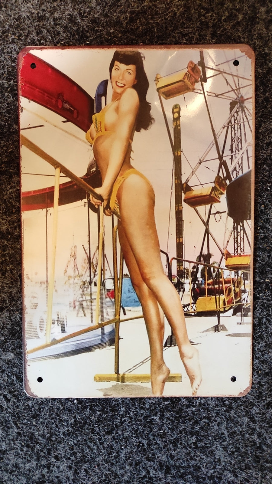 PLAQUE VINTAGE BETTIE PAGE FETE FORAINE DE TORONTO 1954
