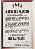 PLAQUE METAL APPEL DU 18 JUIN 30X20cm/CHARLES DE GAULLE