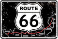 PLAQUE METAL ROUTE 66/USA