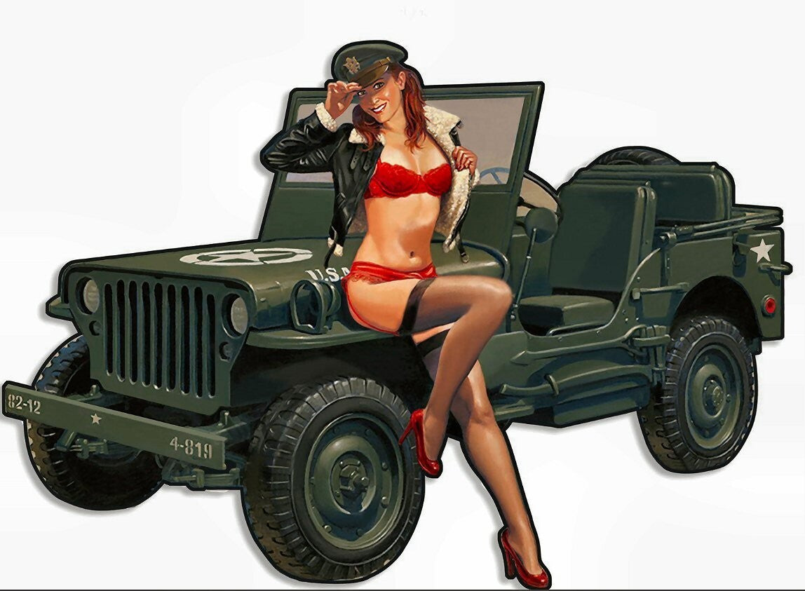 PLAQUE METAL JEEP WILLYS  G.M.