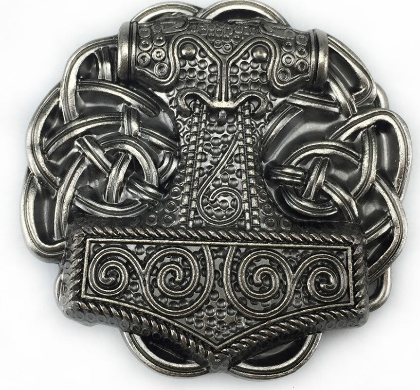 BOUCLE DE CEINTURE RUNIQUE VIKING MARTEAU DE THOR ARG