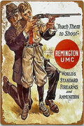 PLAQUE METAL REMINGTON UMC "TEACH HIM"