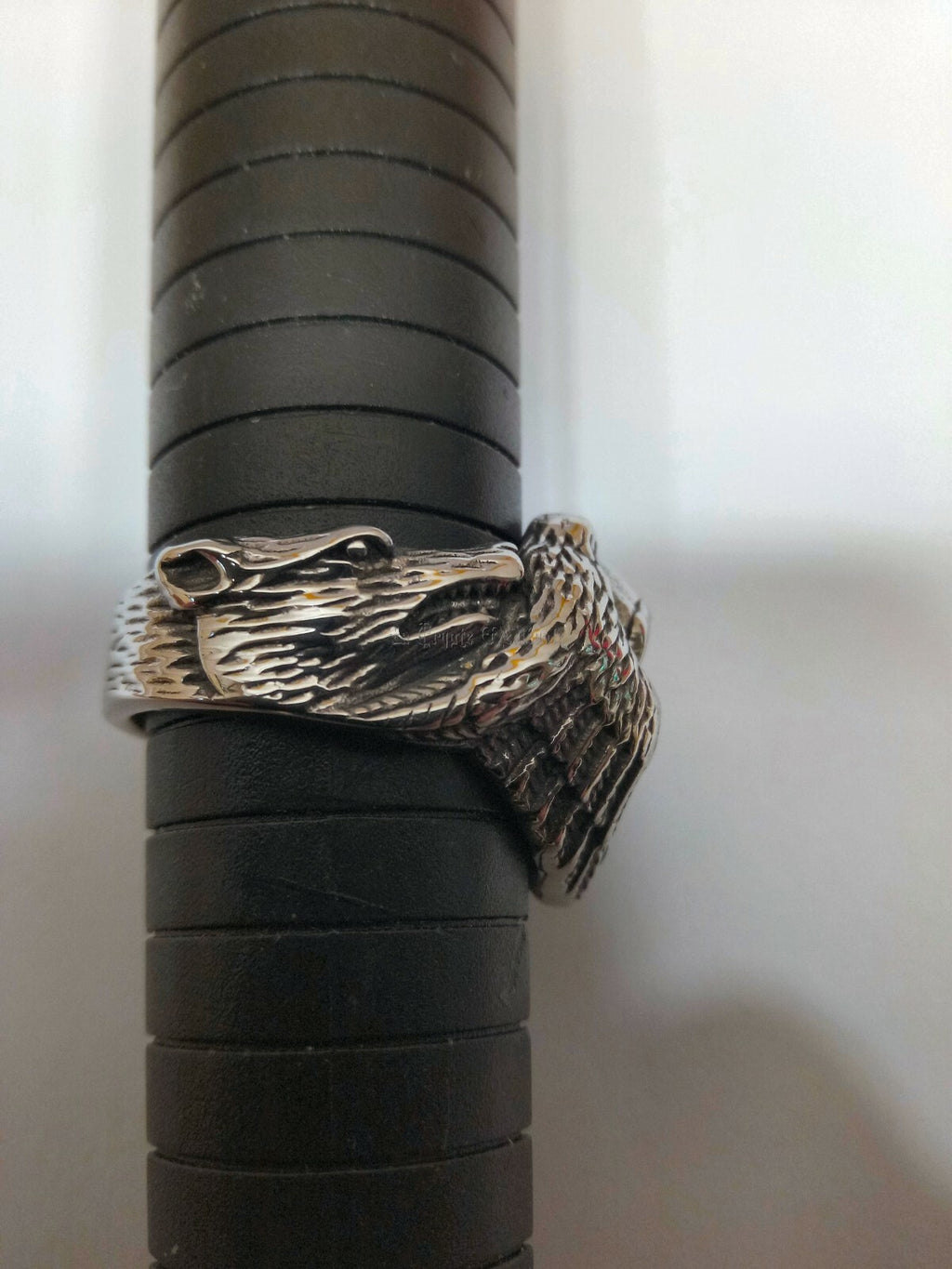 BAGUE CHEVALIERE ODIN/VIKINGS/MYTHES NORDIQUES taille12