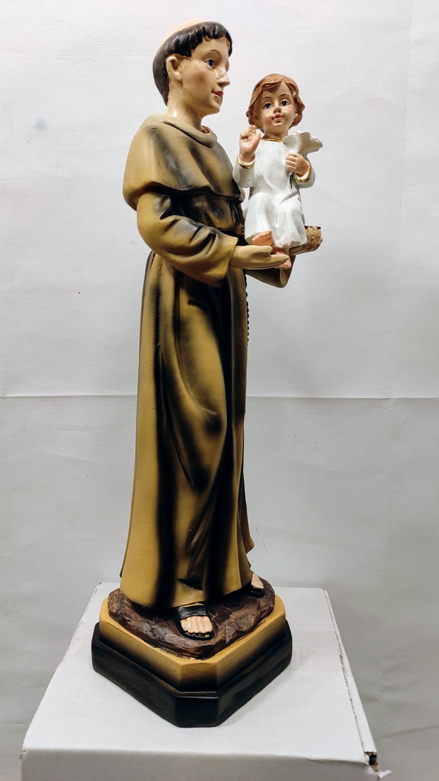 SAINT ANTOINE DE PADOUE A L'ENFANT JESUS 30cm/FRANCISCAINS