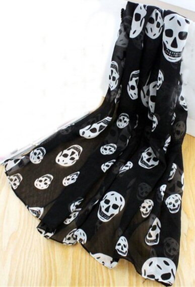 FOULARD ECHARPE TETE DE MORT/BIKERS SKULL