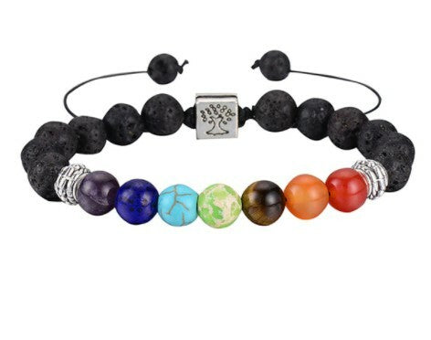 BRACELET ZEN PERLES DE LAVE Yggdrasil