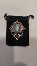 BROCHE CAMEE PIERRES PERLES ET ZIRCONIA 1