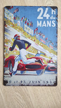 PLAQUE PUBLICITAIRE METAL 24 HEURES DU MANS 1959