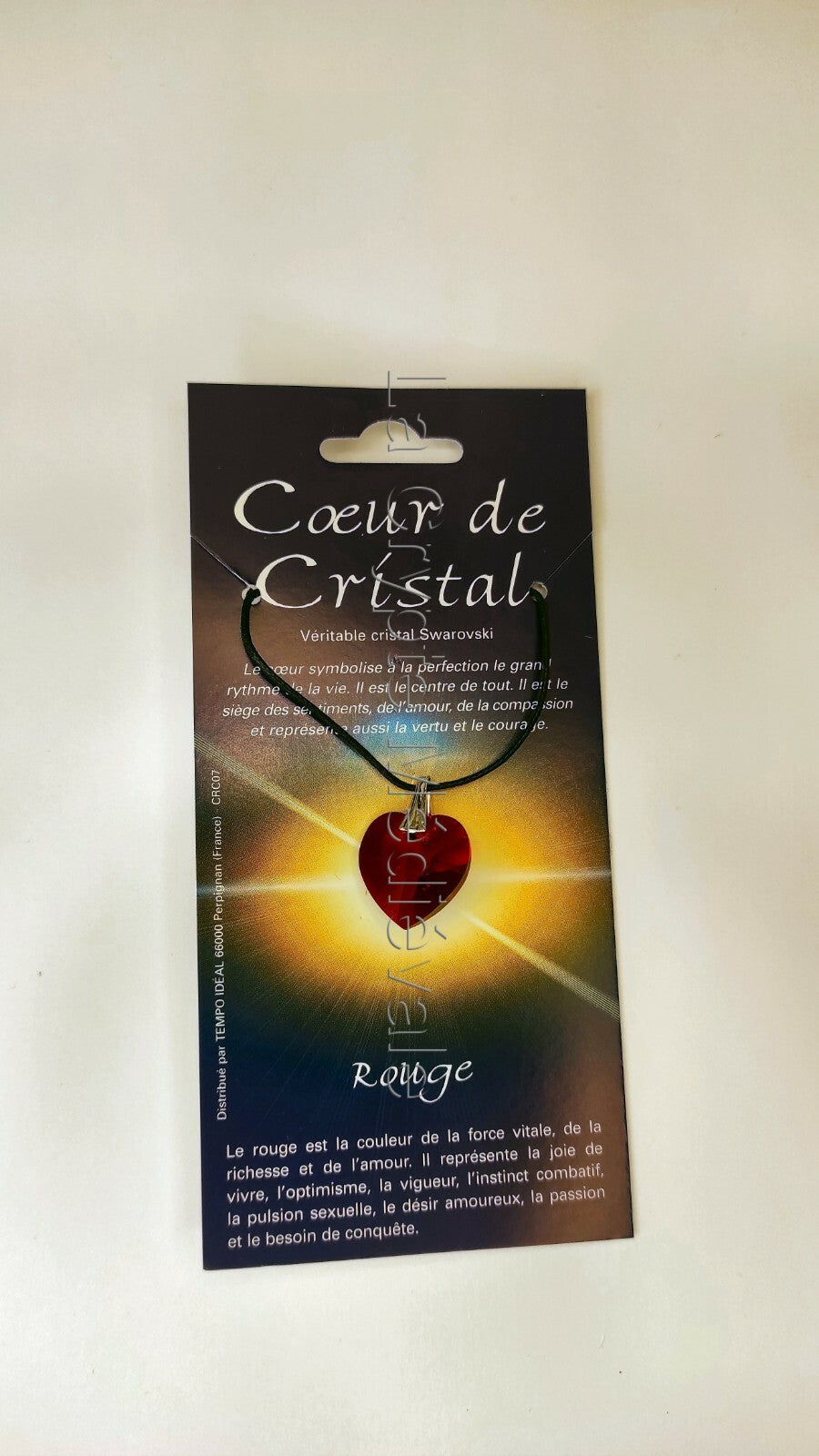 COEUR DE CRISTAL ROUGE/PUISSANCE ET AMOUR